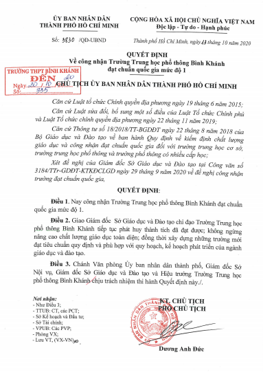 Kết quả kiểm định chất lượng giáo dục giai đoạn 2015 - 2020