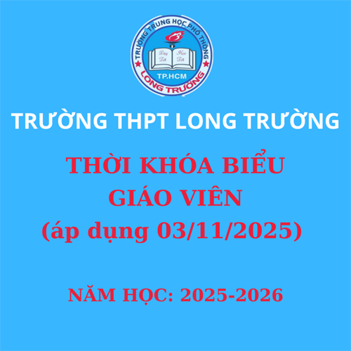 Thời khóa biểu giáo viên- Áp dụng từ ngày 03/11/2025