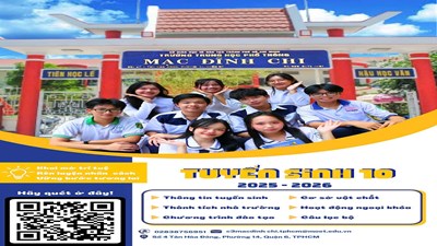 Thông tin tuyển sinh lớp 10 - Năm học: 2025 - 2026