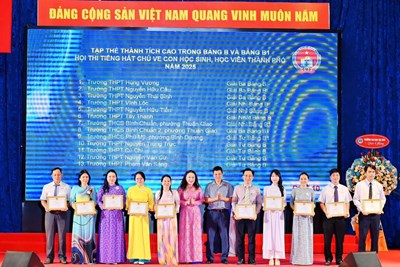 Trường THPT Tây Thạnh vinh dự được tuyên dương, khen thưởng tại hội nghị tổng kết công tác giáo dục chính trị, hssv, thể thao và y tế trường học năm học 2024 – 2025