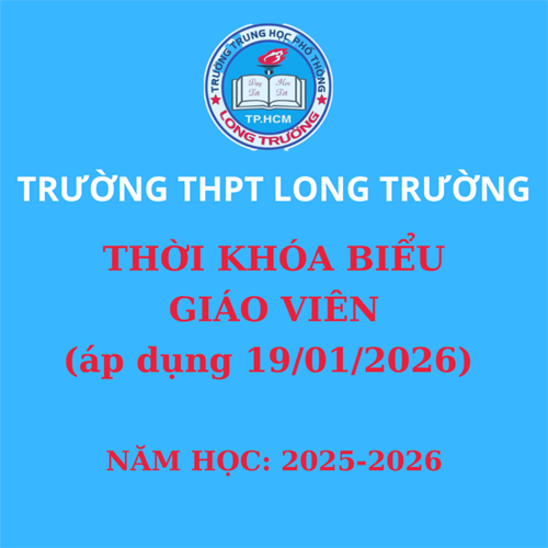 Thời Khóa Biểu - Giáo viên - Áp dụng từ ngày 19/01/2026